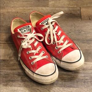 RED Converse SZ 10 women